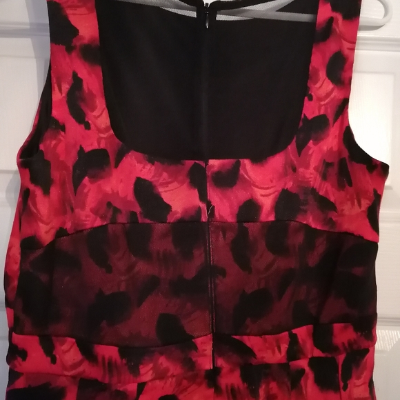 Red and black fit and flare dress - Picture 4 of 10